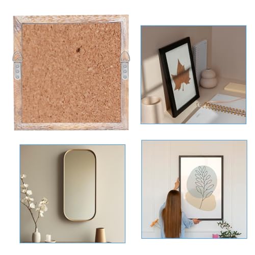 Image of 8 Sets Heavy Duty Picture Hangers D-Ring Frame Hanging Kit with Screws, 3 Holes Stainless Steel Mirror Hangers for Wall, for Hanging Mirror Frames Pictures Paintings Clock