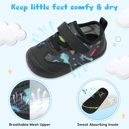 Image of Scurtain Baby Shoes Boy Girl First Walking Shoe Infant Crib Breathable Sneakers Lightweight Barefoot Shoes for Babies