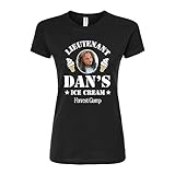 HYBRID APPAREL - Forrest Gump - Lieutenant Dan's Ice Cream - Juniors Fitted Graphic T-Shirt - Size X-Large