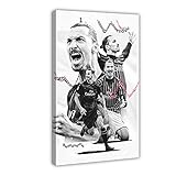 Celebrity Soccer Player Art Picture Zlatan Ibrahimović Canvas Poster Bedroom Decor Sports Landscape...