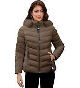 MODERN BUBBLE Jackets for Women Winter Coats Shiny Puffer Jacket Womens Lightweight Warm Quilted ...