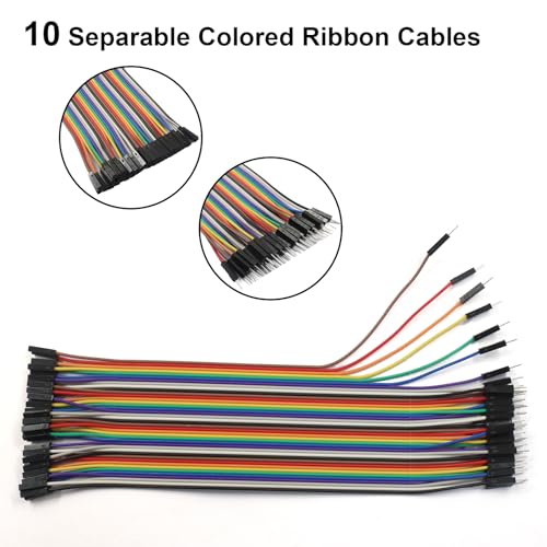 Aoserge 240pcs Multicolored Dupont Wire Kit - 40pin Breadboard Jumper Cables for DIY Electronics, and Circuit Prototyping (Eight inch Length)
