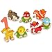 Produktbild Bieco 23023083 Holz Geburtstagszug Waldtiere mit Zahlen 0-9, Mehrfarbig, 17 Stück (1er Pack)