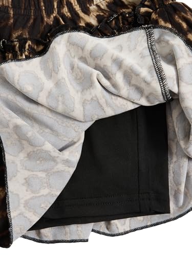 Women's Y2K Cheetah Print Ruffle Mini Skirt Leopard Tiered Layered A Line Cake Skirts4