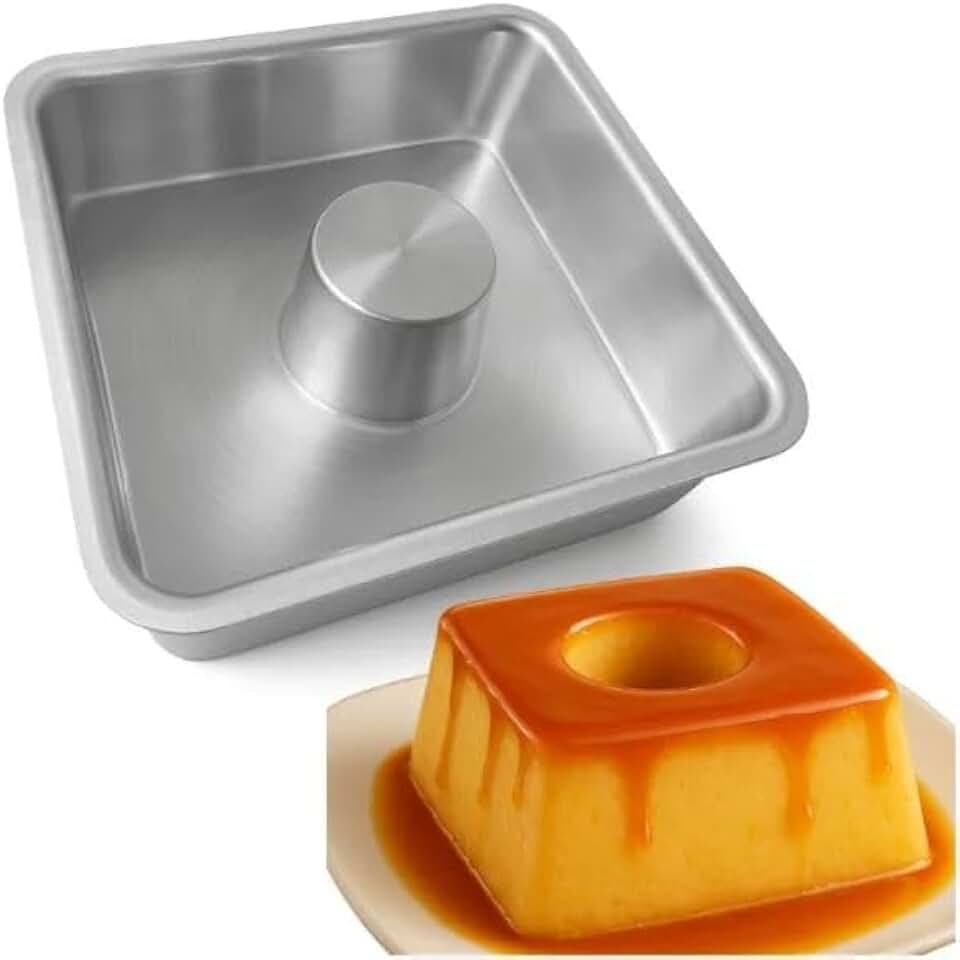 Forma Suiça Quadrada Pudim Bolo 20x7 Aluminio Caparroz