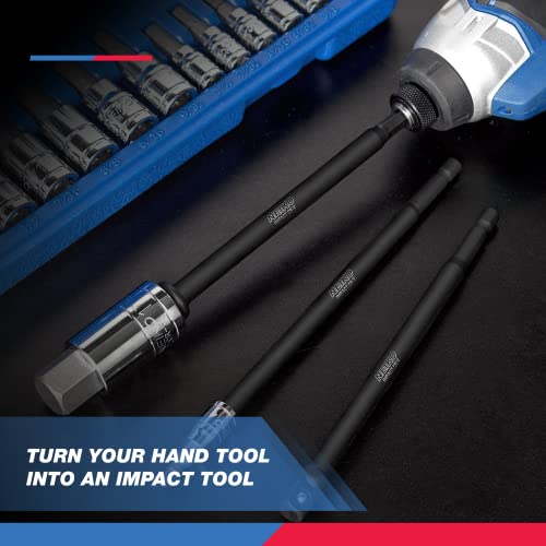 image for NEIKO 00228A Socket Adapter Extension Set | 3-Piece | 1/4, 3/8, 1/2-In