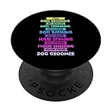Lustiger Hundefriseur, Hundefriseur-Furologe Haustierliebhab PopSockets mit austauschbarem PopGrip