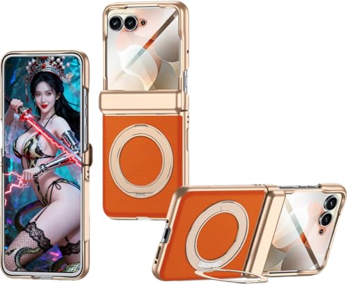 Étui en cuir pour Motorola Razr 70 Ultra élégant avec coque de protection rigide articulée
