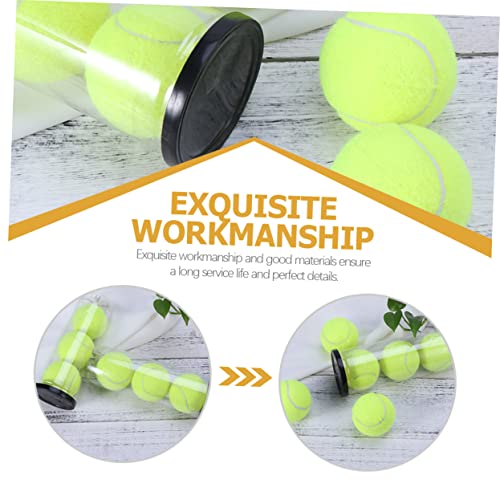Toddmomy 6 Pcs Tennis Cylinder Clear Container Black Tennis Balls Container with Lid Tennis Saver Organizer for Garage Tennis Ball Storage Can PVC Transparent Plastic Tennis Holder Portable - Thumbnail 2