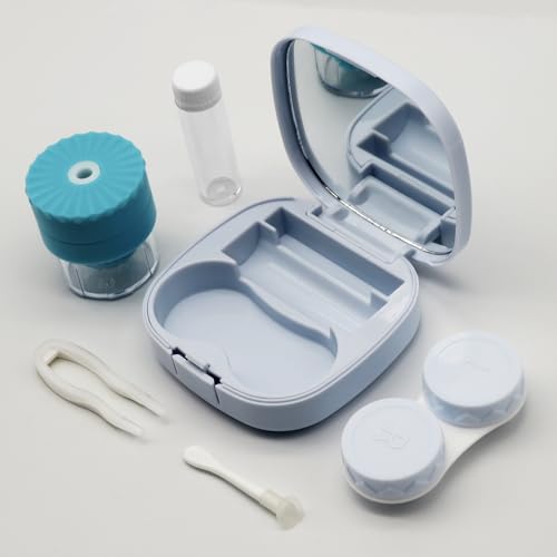 image for Vastsoon Contact Lens Case with Cleaner Washer, Travel Size Cute Color