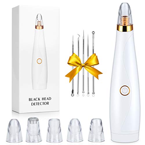 Blackhead Remover Pore Vacuum Cleaner,2021 Upgraded Facial Pore Cleaner Comedo Extractor,Blackhead Remover Kit Suction Tool with 5 Probes Suction Level for All Skin
