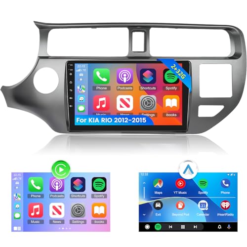 NHOPEEW Autoradio per KIA RIO 2012-2015 con Senza fili Carpaly
