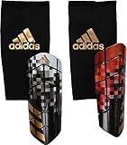 adidas Performance X Graphic Shin Guards, Silver Metal/Black/Copper Gold, X-Small