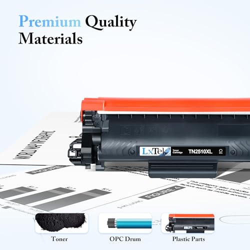 LxTek TN2510XL TN2510 für Brother TN2510 Toner Kompatibel für Brother MFC-L2800DW Toner 2510 TN 2510 TN-2510 TN 2510 XL für MFC-L2860DWE MFC-L2827DW MFC-L2835DW DCP-L2620DW (1er-Pack, Schwarz)