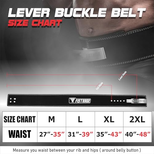 VELO Lever Weight Lifting Belt 4\" Wide 10MM 13MM Leather – 18MM Foam Support for Powerlifting, Squats, Deadlifts – Gym Belt for Men & Women (Full Black, M)