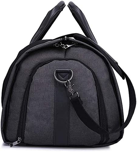 Garment Bag with Shoulder Strap, 2 in 1 Hanging Suit Travel Bags, Foldable Duffle Carry on Suit Carrier Flight Bag,Black