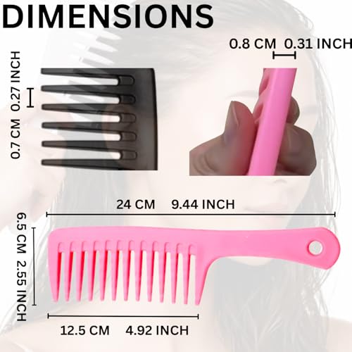 Peine ancho para desenredar cabello rizado húmedo y seco miniatura 3
