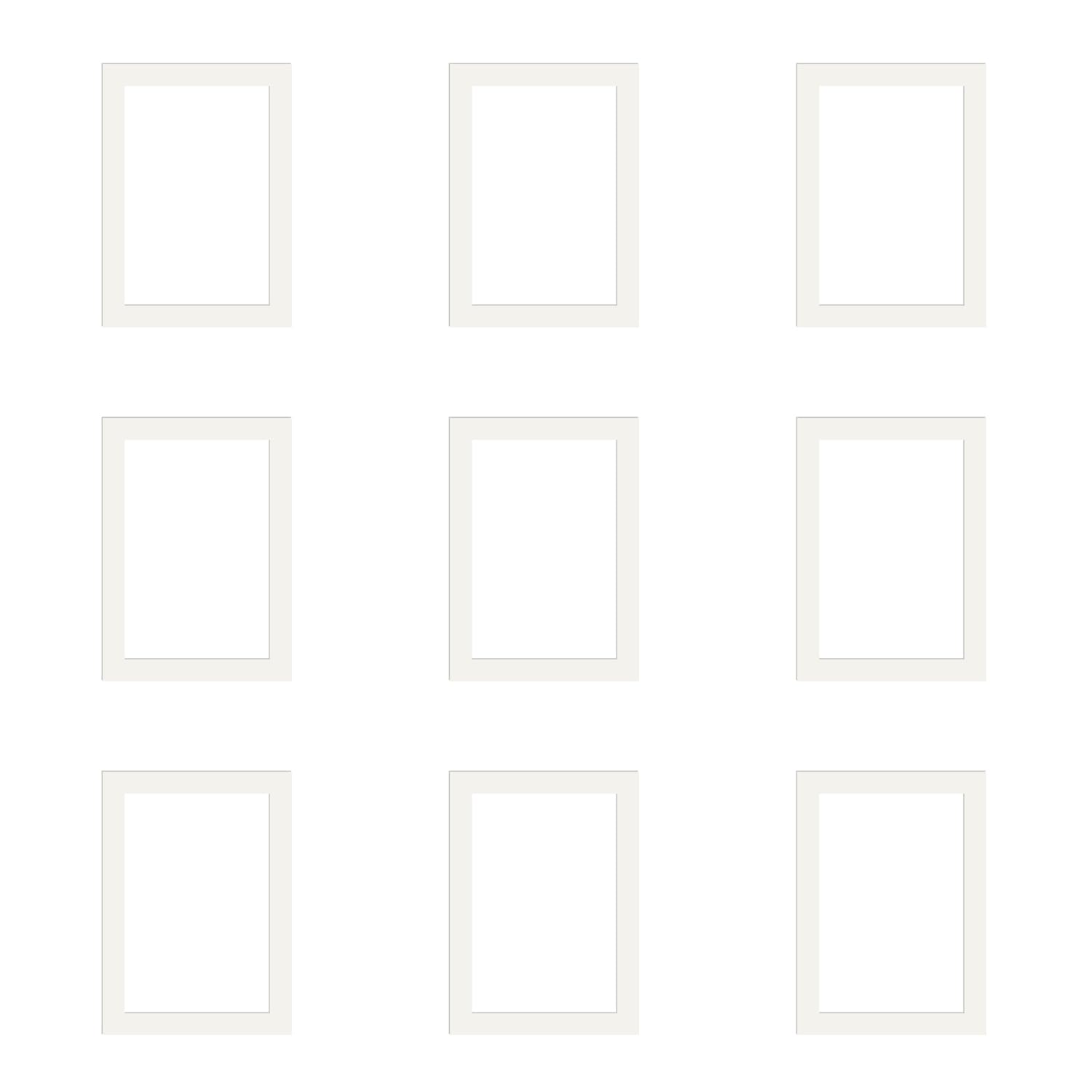 Hopzab 10PCS A4 White Paper Photo Mounts, Picture Frames, Acid-Free Bevelled Edge Mounts for Art Display & Home Decoration