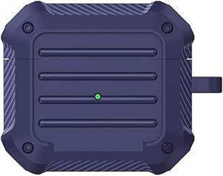 غطاء حماية متين مقاوم للصدمات لكامل الجسم من دافالز شوبي الياف الكربون لسماعات ايربودز برو الجيل الثاني - ازرق