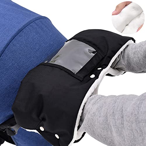 Kinderwagen Handwärmer, Yeelan Handmuff für Kinderwagen mit Verdickung Fleece Wasserdicht Kinderwagen Muff Handwärmer, Universal Handschuhe Kinderwagen für Winter Cover