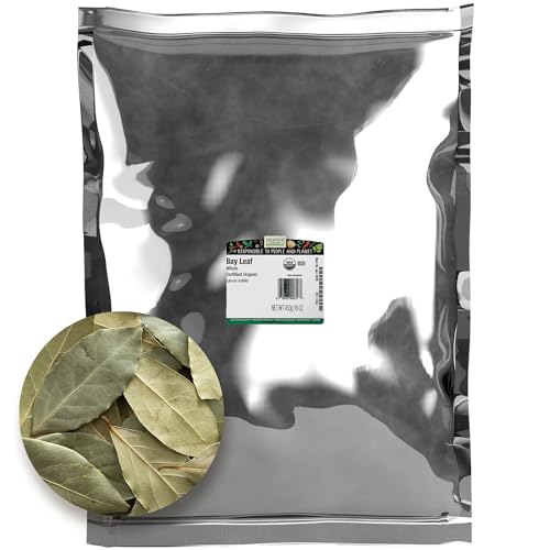Frontier Co-op Bay Leaf Whole, Hand Select, Certified Organic, Kosher, Non-irradiated | 1 lb. Bulk...