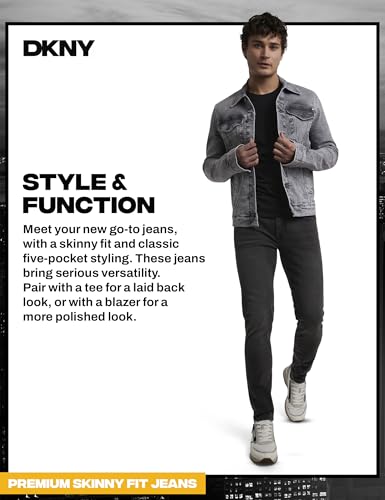 Image of DKNY Men's Skinny Jeans - Premium Soft Stretch Denim Pants | Skinny Fit Jeans for Men
