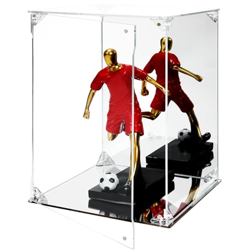 EOMMOE フィギュアケース【マグネット扉仕様】【UVカット】コレクション ディスプレイケース アクリル ボックス コレクションケース　台座･背面ミラー 幅25×奥行25×高さ35cm