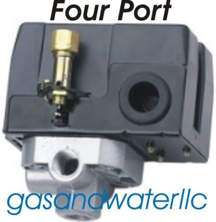 Miniatura 2 de Interruptor de presión resistente para compresor de aire 135-175 psi cuatro 4 puertos 26 amperios por lefoo