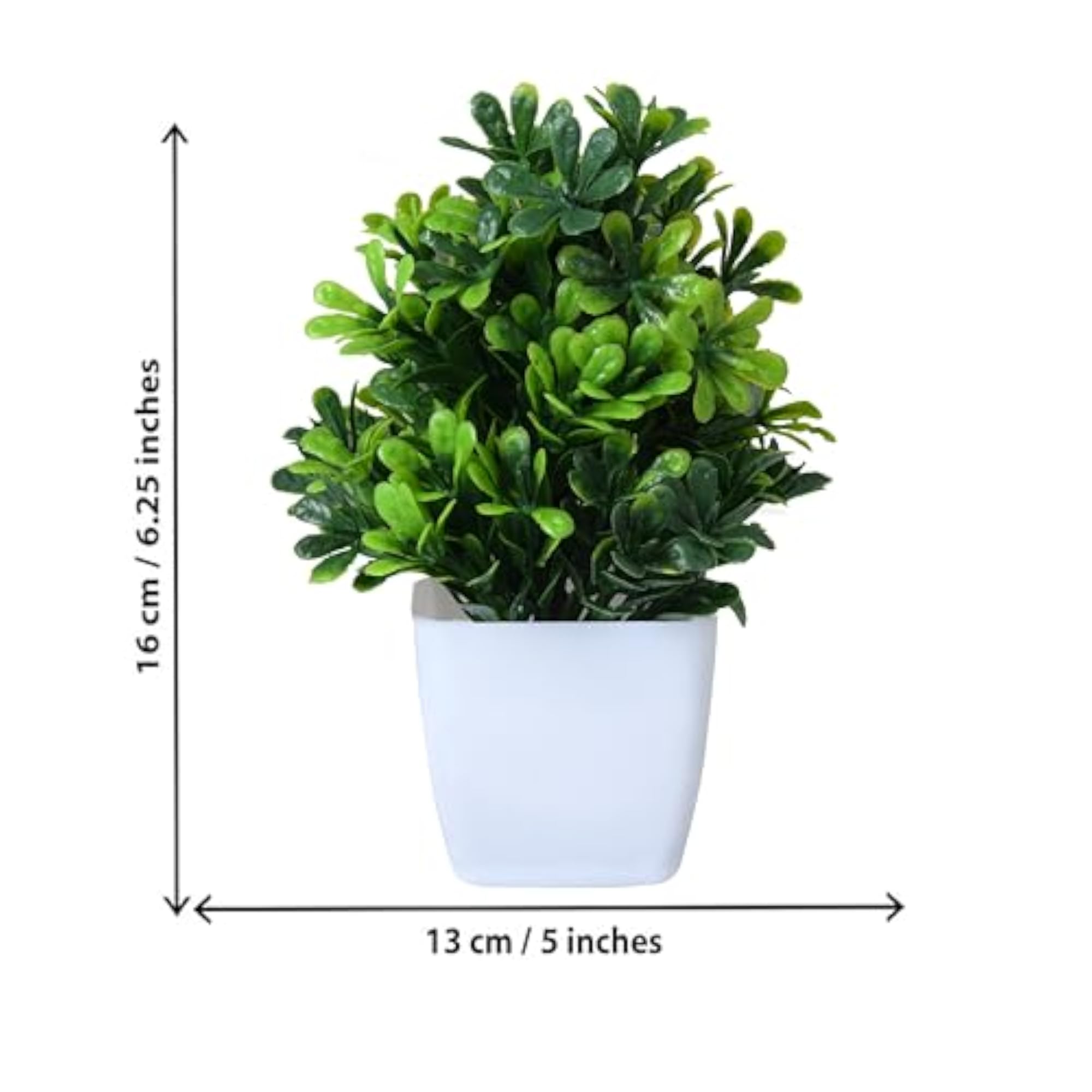 Artificial Plant with White Pot, Modern Indoor Decor