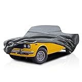5 Layer Semi Custom Fit Compact Truck Car Cover for Nissan Datsun 521 2-Door Pickup 1971 1972, All Weather Protection Breathable Dust Scratch, Dust, Snow Shield
