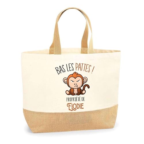 Sac jute Elodie Singe : le grand cabas robuste contre les sacs jetables