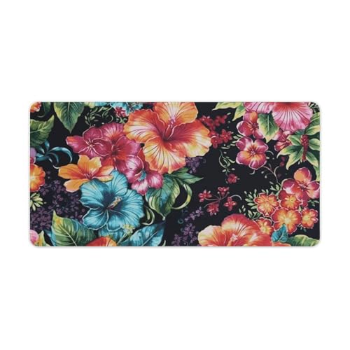 Tapis de souris fleur d'hibiscus pour embellir votre espace de télétravail à la maison
