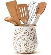 Utensil Holder for Kitchen Counter, Modern Farmhouse Cooking Utensil Holder and Crock Home Kitche...