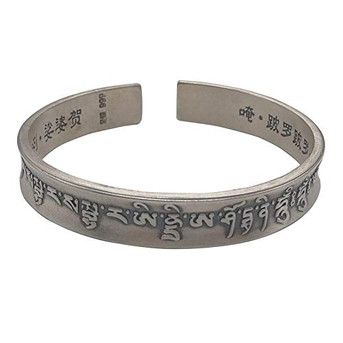 Bracelet en argent S925 vintage et mat au design sculpté de luxe pour femme