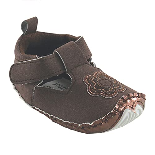 Luvable Friends Unisex Baby Crib Shoes, Brown Mary, 6-12 Months