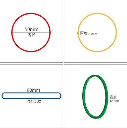 150pcs 50mm(2in) Multi Color Rubber Bands Elastics Bands Sturdy Rubber Bands for Home or Office use - Thumbnail 3