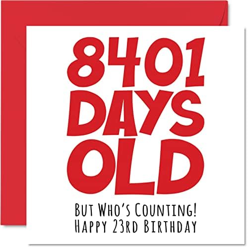 21st Birthday Card for Men Women Him Her - 7670 Days Old - Funny Adult Twenty-One Twenty-First Happy Birthday Card for Brother Sister Son Daughter Cousin, 145mm x 145mm Humour Joke Greeting Cards