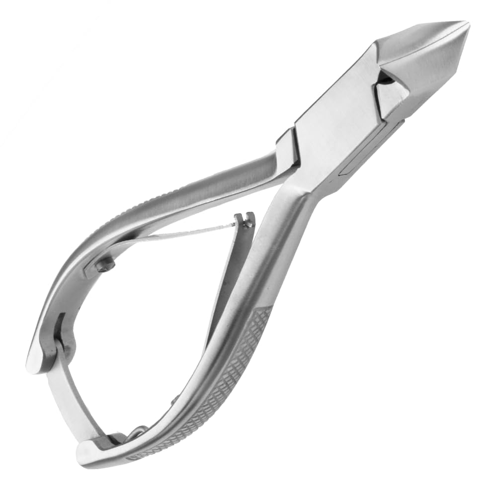 Tronchese per Unghie - Lame curve - Con tappo in pelle - Acciaio Inox