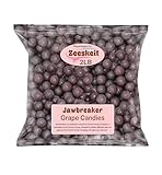ZEESKEIT Repackaged Ferrara Mini Jaw Breakers Hard Candy, 2 Lb, Grape Flavor Candy Balls, Bulk Bag of Candies, Party, Holiday, Purple
