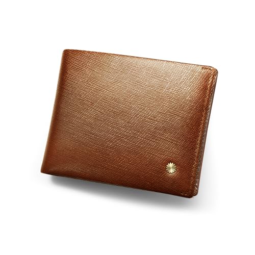 Classic Slim Wallet/Genuine Leather with RFID Blocking / W2 (Brown Saffiano)