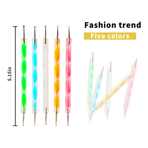 Zzlove Crazy Sales Nail Art Dotting Tool, Nail Pen 5Pcs Of Nail Pen Are Available Metal Ball End For Studio For Life For Daily For Home #TOP5