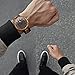 Treehut Wooden Watches for Men, Great Japanese Quartz Analog, Stylish Exotic Watch with Adjustable Stainless Steel Clasp, Buckle, Made from Ebony and Walnut Wood, Relojes Hombre Mujeres