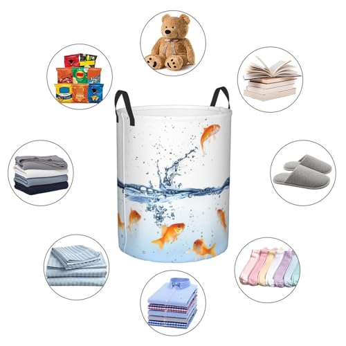 Grand panier à linge imprimé poisson panier pour rangement chambre