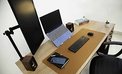 Mouse Pad Desk Pad WORK Couro Ecológico - KingPad… (90x40cm, Caramelo)