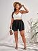MakeMeChic Women's Plus Size Shorts Scallop Trim Flowy Wide Leg Summer Shorts Black XX-Large Plus