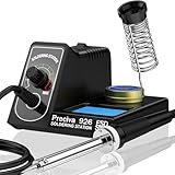 Preciva Stazione Saldante, 60W Saldatore a Stagno con Controllo PID, Riscaldamento Rapido, Supporto con Spugna e Pulitore Punta, Fast Heating Electric Solder Station for DIY Electronics Repair