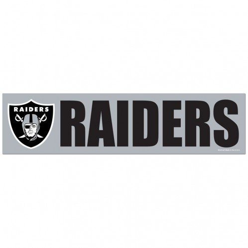 WinCraft NFL Oakland Raiders WCR13379513 Bumper Strip, 3" x 12"