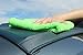 The Rag Company - Creature Edgeless Auto Detailing Towels (10-Pack) Professional 70/30 Blend, Dual-Pile Plush Microfiber, Buffing & Polishing, 420gsm, 16in x 16in, Lime Green