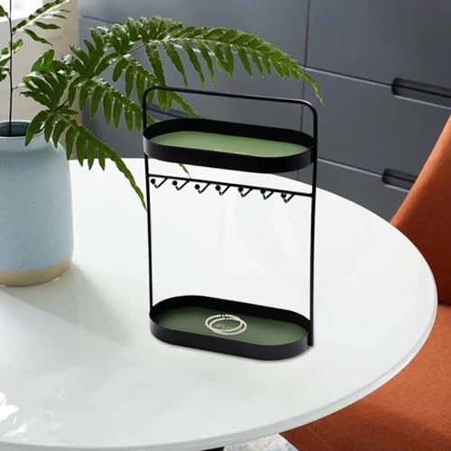 Vaveren Suporte de chave de mesa rack de armazenamento com 7 ganchos e bandeja de armazenamento de j