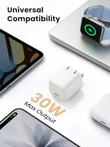 Image of UGREEN 30W USB C Charger, Nexode Foldable GaN PPS Compact Fast Wall Charger Block, USB-C Power Adapter for iPhone 17 /16 /15 /14, Galaxy S25 /S24 /S23, Pixel 9 /8 /7, MacBook Air, iPad(White)
